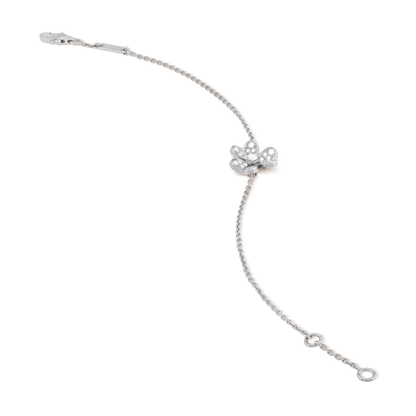 [Vicky]FRIVOLE SILBERNES BLUMEN-DIAMANTARMBAND 