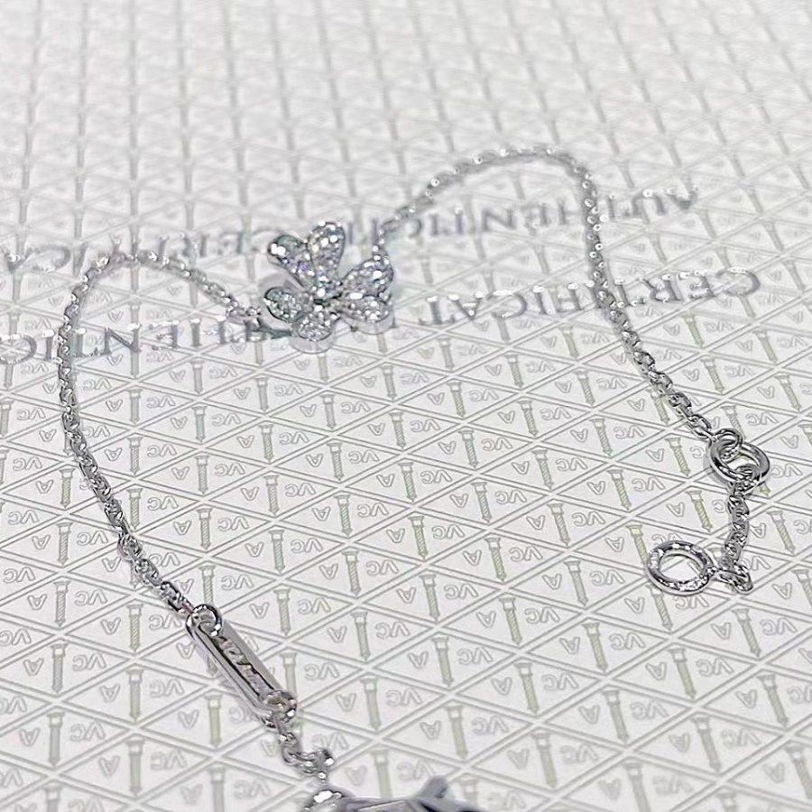 [Vicky]FRIVOLE SILBERNES BLUMEN-DIAMANTARMBAND 