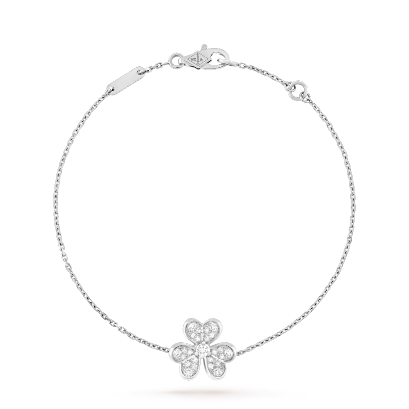 [Vicky]FRIVOLE SILBERNES BLUMEN-DIAMANTARMBAND 