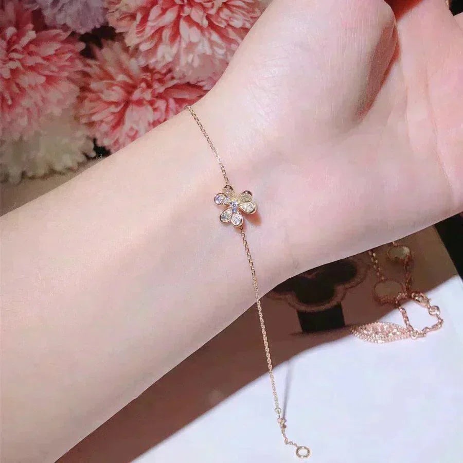 [Vicky]FRIVOLE GOLD FLOWER DIAMOND BRACELET