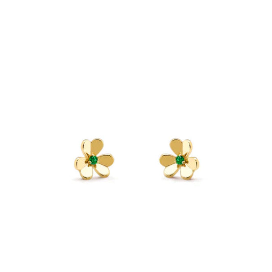 [Vicky]FRIVOLE  FLOWER MALACHITE EARRINGS