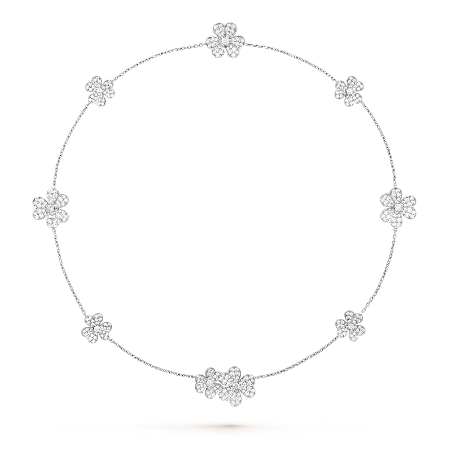 [Vicky]FRIVOLE SILVER 9 FLOWERS NECKLACE