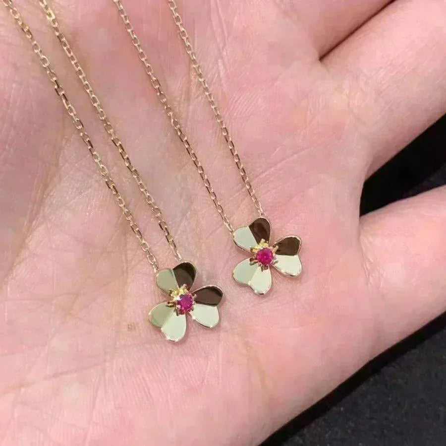 [Vicky]FRIVOLE GOLD FLOWER NECKLACE