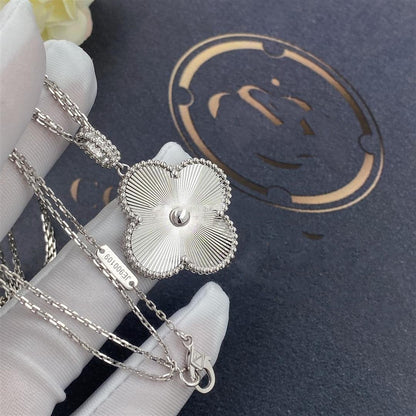 [Vicky]CLOVER 25MM SILVER BIG CLOVER NECKLACE