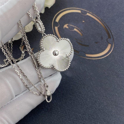 [Vicky]CLOVER 25MM SILVER BIG CLOVER NECKLACE