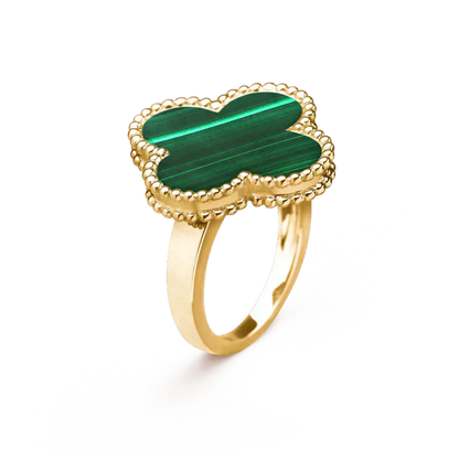 [Vicky]CLOVER MALACHITE RING