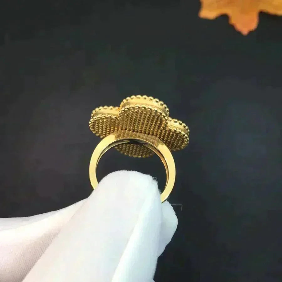 [Vicky]CLOVER MALACHITE RING