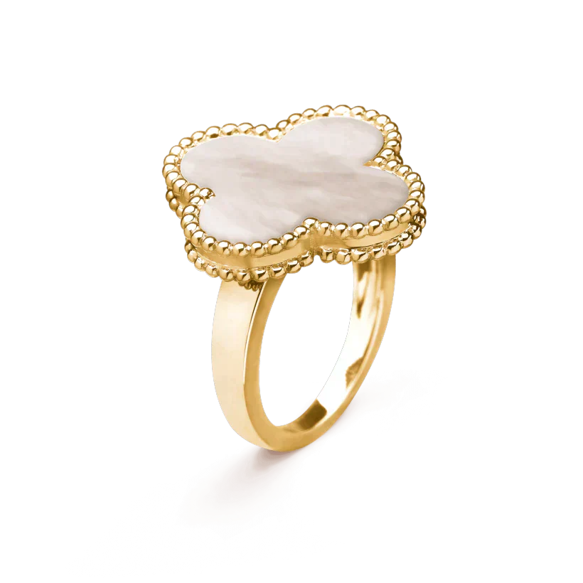 [Vicky]CLOVER WHITE MOP RING