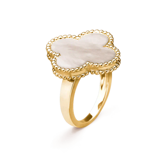 [Vicky]CLOVER WHITE MOP RING