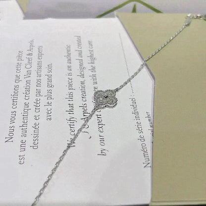 [Vicky]CLOVER  SINGLE FLOWER BRACELET SILVER