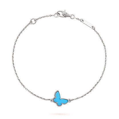 [Vicky]BUTTERFLY TURQUOISE BUTTERFLY BRACELET SILVER