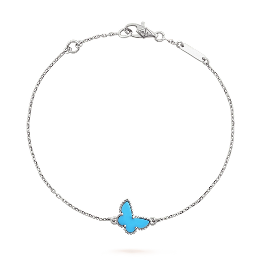 [Vicky]BUTTERFLY TURQUOISE BUTTERFLY BRACELET SILVER