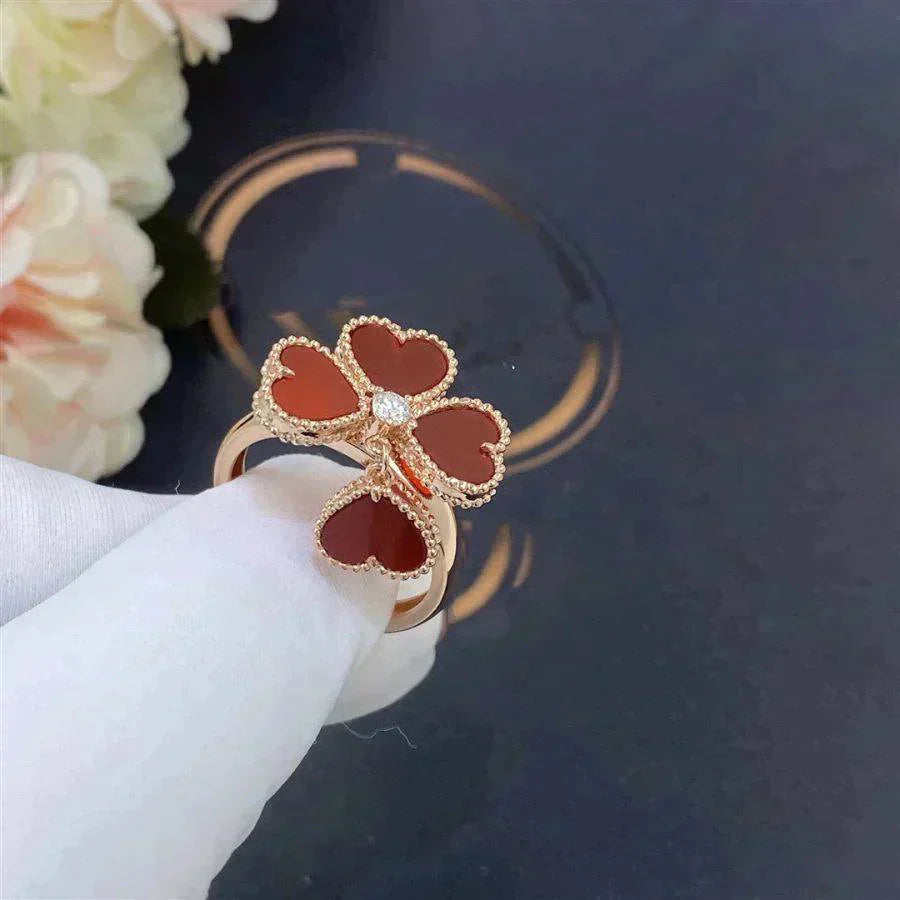 [Vicky]SWEET CLOVER CARNELIAN RING