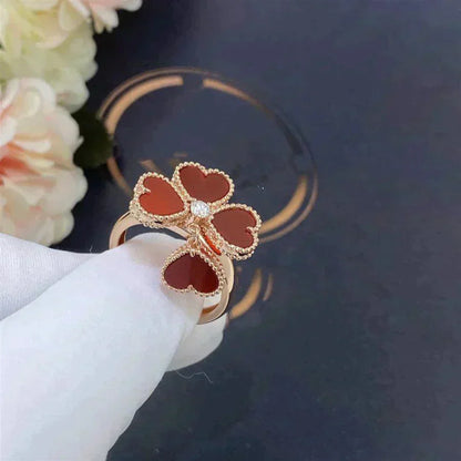 [Vicky]SWEET CLOVER CARNELIAN RING