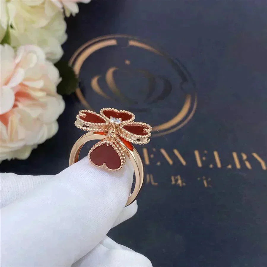 [Vicky]SWEET CLOVER CARNELIAN RING