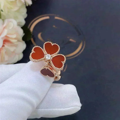 [Vicky]SWEET CLOVER CARNELIAN RING