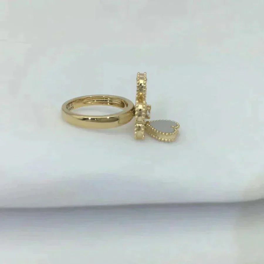 [Vicky]SWEET CLOVER WHITE MOP RING