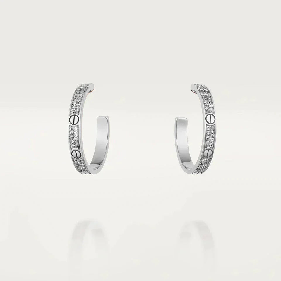 [Vicky]Liebe Diamant Silber Creolen