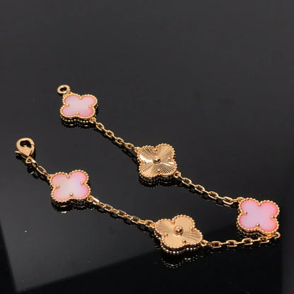 [Vicky] CLOVER 5 MOTIFS  PINK MOP BRACELET COLLECTION