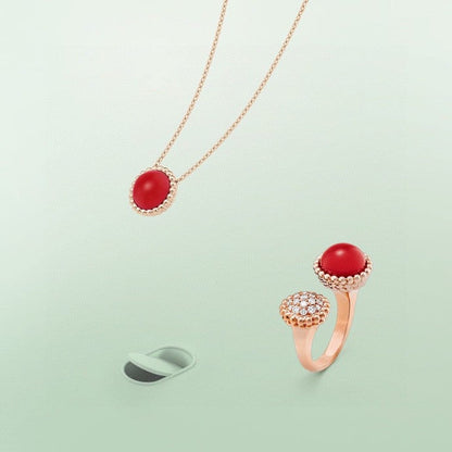 [Vicky]PERLEE COULEURS DIAMOND ROSE GOLD BETWEEN THE FINGER RING