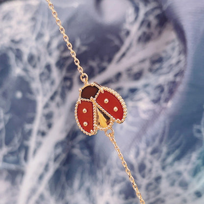 [Vicky]LUCKY SPRING 1 MOTIF PINK GOLD BRACELET