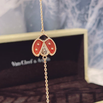 [Vicky]LUCKY SPRING 1 MOTIF PINK GOLD BRACELET