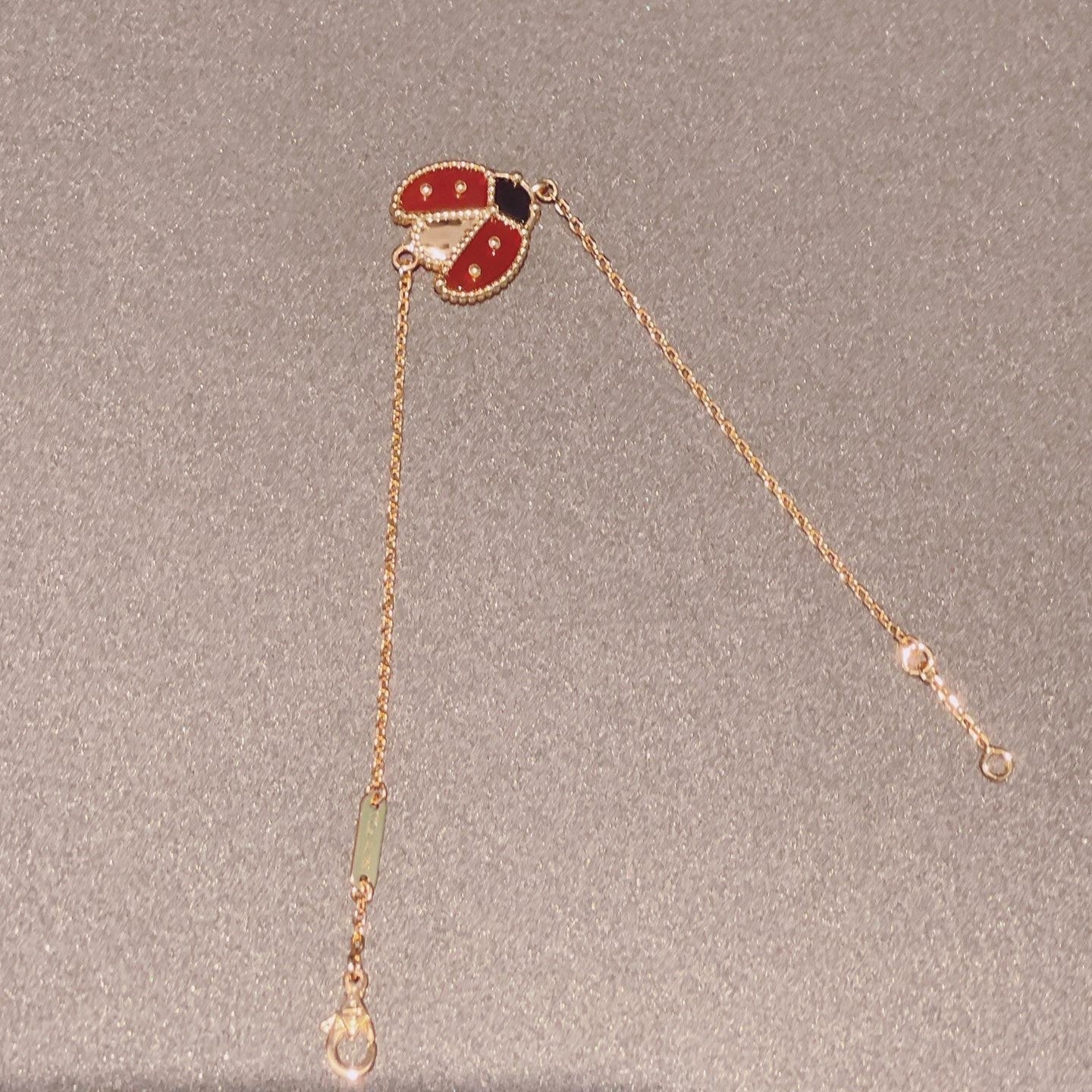 [Vicky]LUCKY SPRING 1 MOTIF PINK GOLD BRACELET