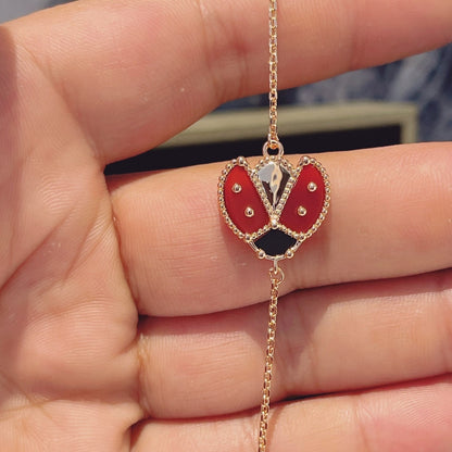 [Vicky]LUCKY SPRING 1 MOTIF PINK GOLD BRACELET