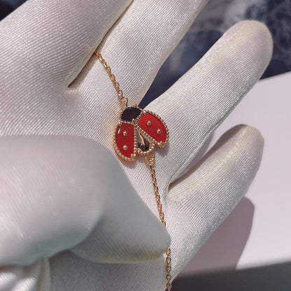 [Vicky]LUCKY SPRING 1 MOTIF PINK GOLD BRACELET