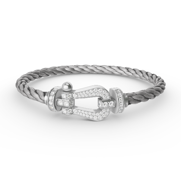 [Vicky]FORCE LARGE HORSESHOE FULL DIAMOND BRACELET SILVER
