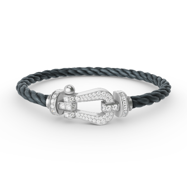 [Vicky]FORCE LARGE HORSESHOE FULL DIAMOND BRACELET SILVER