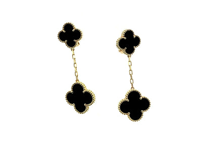[Vicky]CLOVER 2 MOTIFS  EARRINGS (MULTIPLE CHOICESC