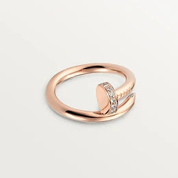 [Vicky]JUSTE RING 2.65MM PINK GOLD DIAMOND
