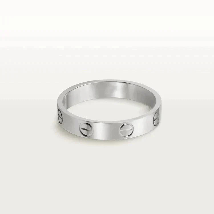 [Vicky]LOVE RING 4MM 1 DIAMOND SILVER