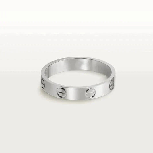 [Vicky]LOVE RING 4MM 1 DIAMOND SILVER