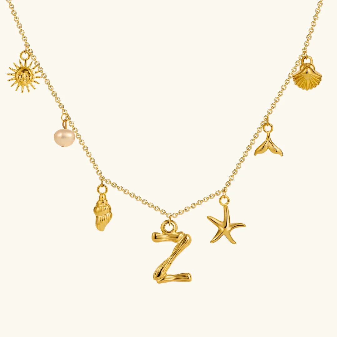 [Royal Vicky]Avaria Ocean Initial Necklace