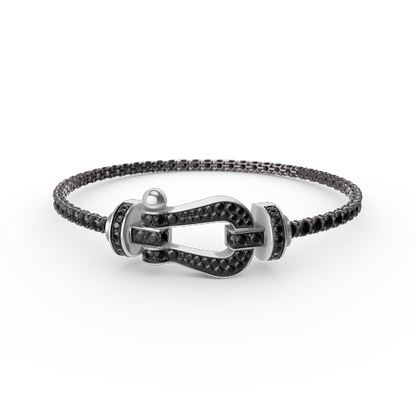 [Vicky]FORCE  LARGE HORSESHOE FULL DIAMOND TENNIS BRACELET